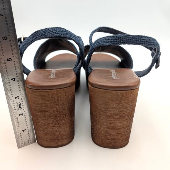 Jeffrey Campbell On Deck Platform Sandal Women's Navy Blue Size US11 EU42 - Picture 5 of 9